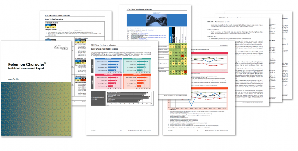 Thumbnails of several examples of KRW research materials